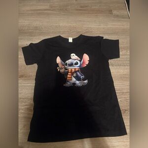 Black  with Cartoon Character